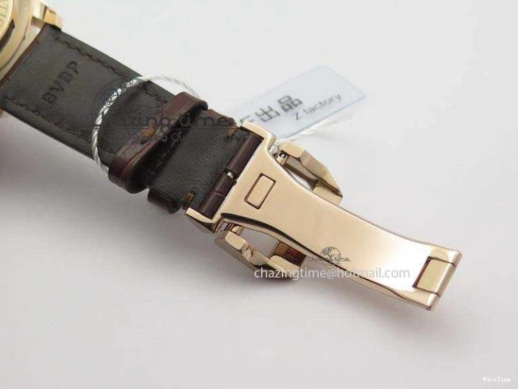 MIROTIME 0414 Portuguese IW371415 ZF 1:1 Best Edition RG Black dial On Brown Leather Strap A Modern 7286